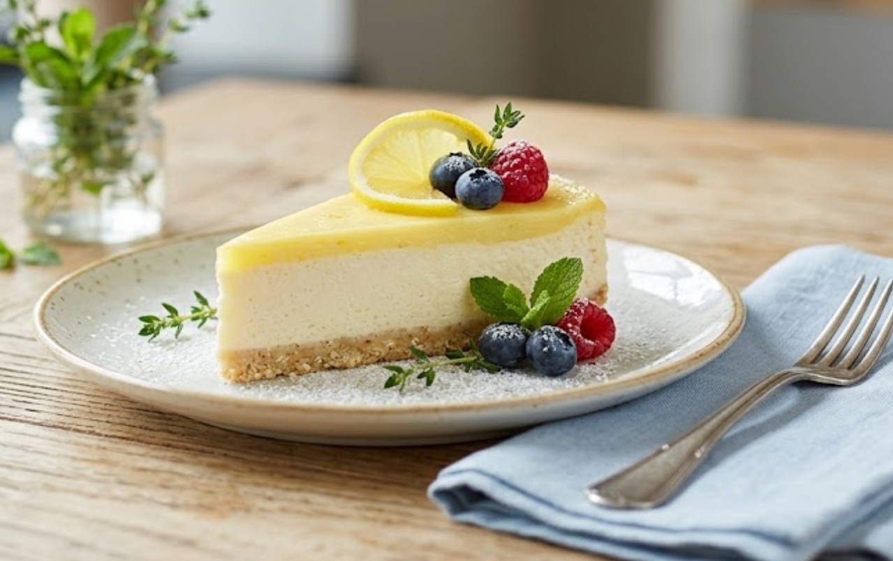 Delicious and Light Lemon Cheesecake Slices
