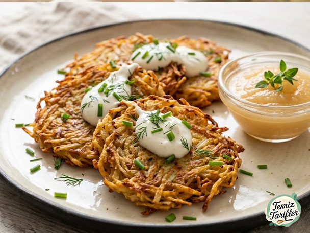 Pruébalo una vez, lo harás siempre: Latkes veganos sin gluten crujientes