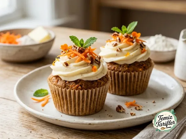 Bir Kez Deneyin, Hep Yapacaksınız: Yumuşacık Glutensiz Havuçlu Kek Kapkekler