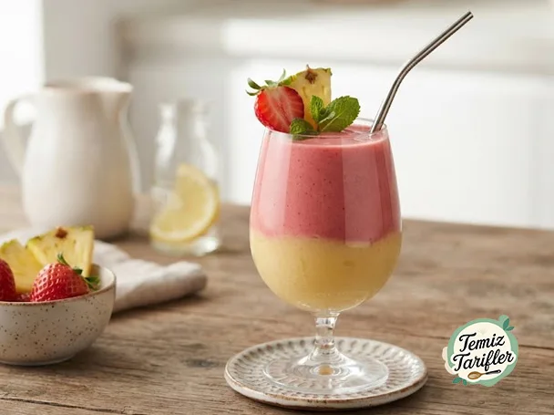 Çilekli Ananaslı Smoothie - Güne Enerjik Başlayın