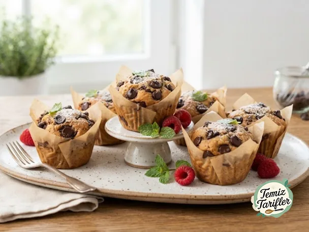 En İyi Vegan Damla Çikolatalı Muffinler - Kolayca Hazırlayın