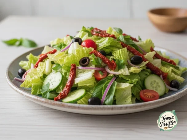 Ev Yapımı Lezzetli Vegan İtalyan Doğranmış Salata Tarifi