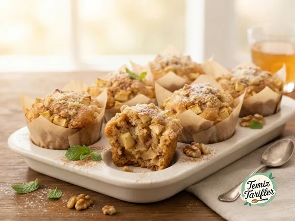 Evde Glutensiz Elmalı Muffin Yapımı