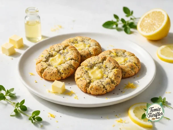Evde Vegan Limonlu Haşhaş Tohumlu Kurabiye Yapımı