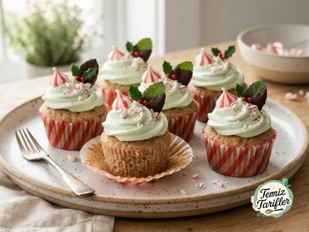 Glutensiz Noel Tatlıları: Naneli Cupcake'ler | Temiz Tarifler