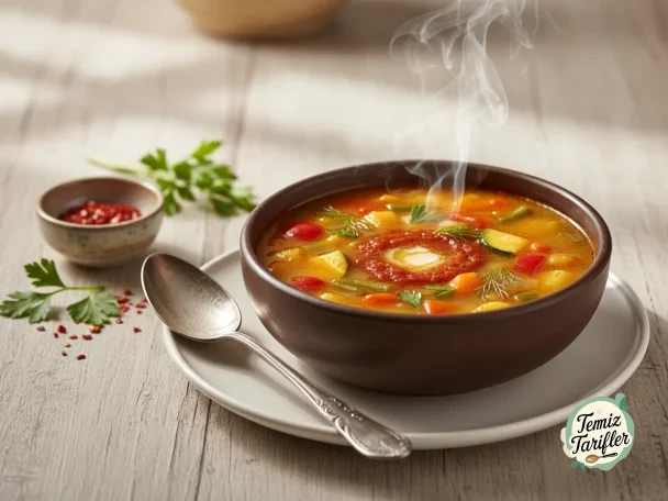 Sopa de Verduras Sin Gluten - Receta al Estilo de Restaurante