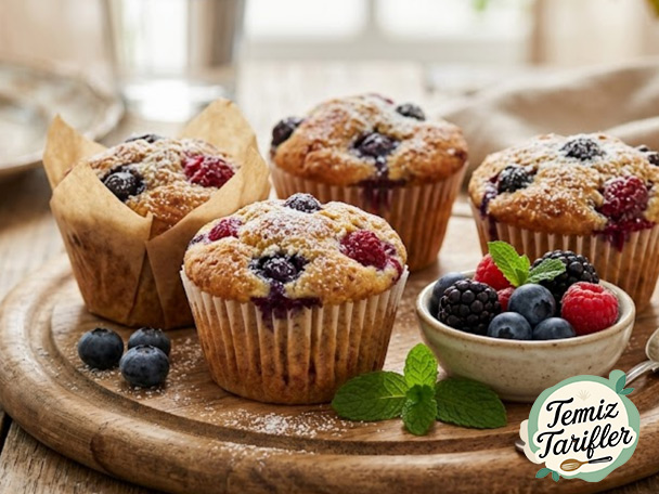 Delicious Gluten-Free Oat Flour Very Berry Muffin Recipe