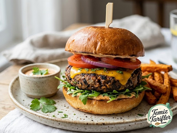 Ev Yapımı Siyah Fasulye Burger Lezzeti
