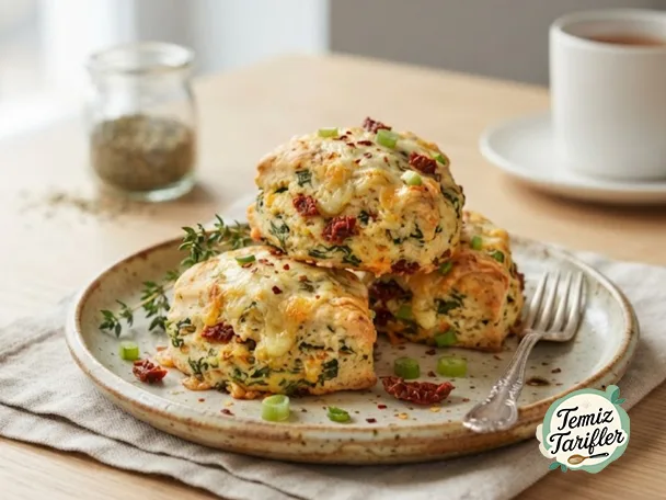 Ispanaklı ve Peynirli Tuzlu Scone'lar Nasıl Yapılır?