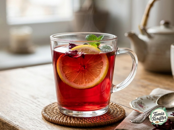Evde Hibiskus Çayı Keyfi