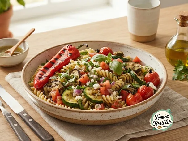 Lezzet Bombası Izgara Sebzeli Makarna Salatası