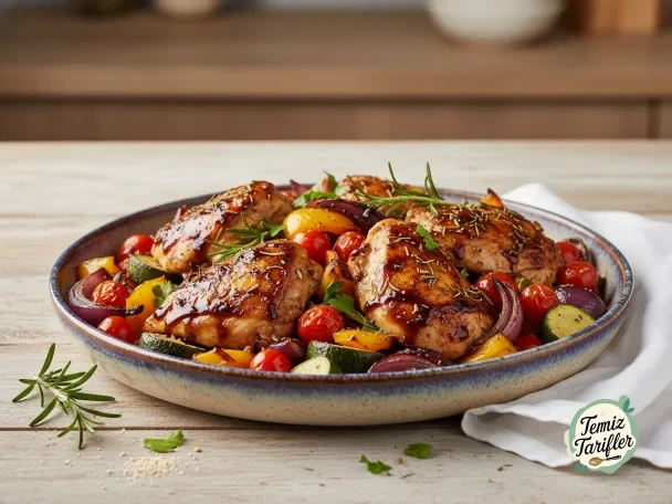Balsamic Chicken and Vegetables in a Flavorful Baking Tray