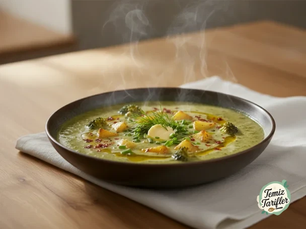Рецепт вкусного веганского супа из картофеля и брокколи