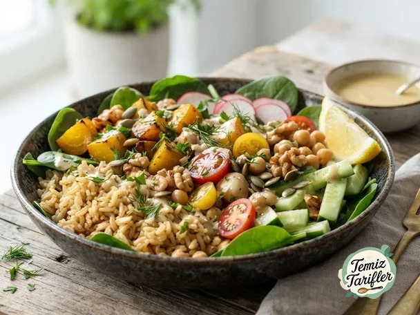 Lezzetli Ispanaklı Pirinç Salatası (vegan) Tarifi