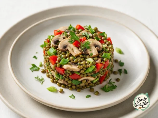 Lezzetli Yeşil Mercimekli Mantar Salatası | Temiz Tarifler