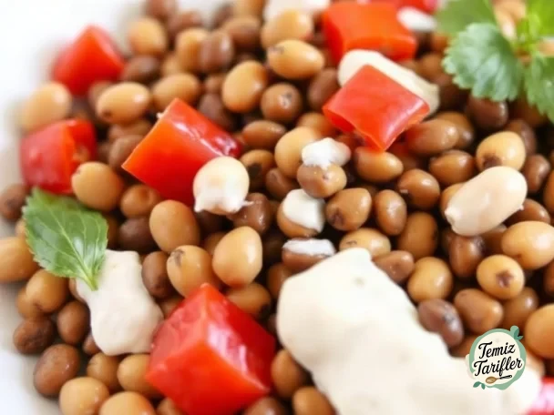 Deliciosa Ensalada de Frijoles Abundante y Salsa de Yogur con Limón | Recetas Limpias