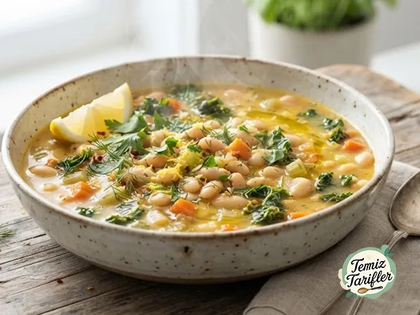 Sopa de Frijoles Blancos con Limón - Caliente y Satisfactoria