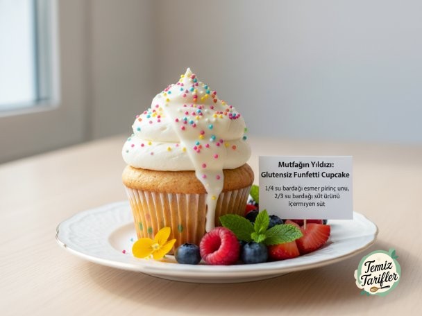 Mutfağın Yıldızı: Glutensiz Funfetti Cupcake