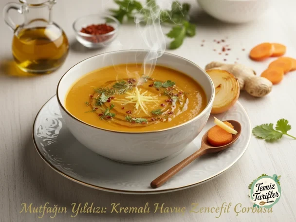 Mutfağın Yıldızı: Kremalı Havuç Zencefil Çorbası