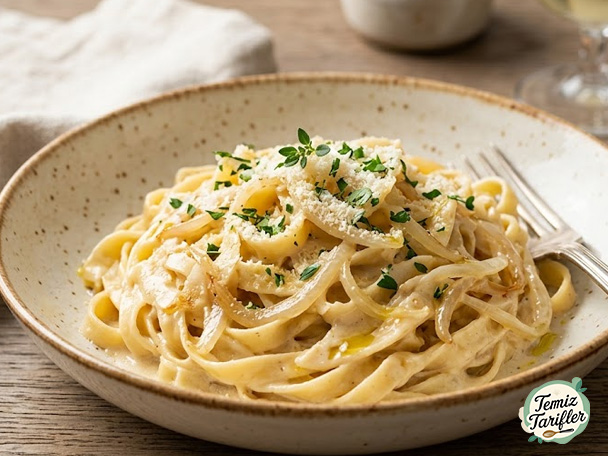 Delicia de Pasta con Cebolla Cremosa | Recetas Limpias