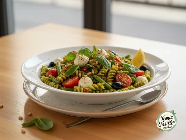 Pesto Soslu Makarna Salatası - Yaz Sofralarına Ferahlık Getirin!