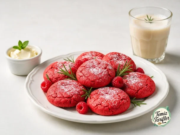Pratik Vegan Kırmızı Kadife Kurabiyeler