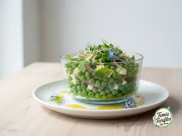 Şampanya Soslu Bezelye Salatası Tarifi - Taptaze Lezzet | Temiz Tarifler
