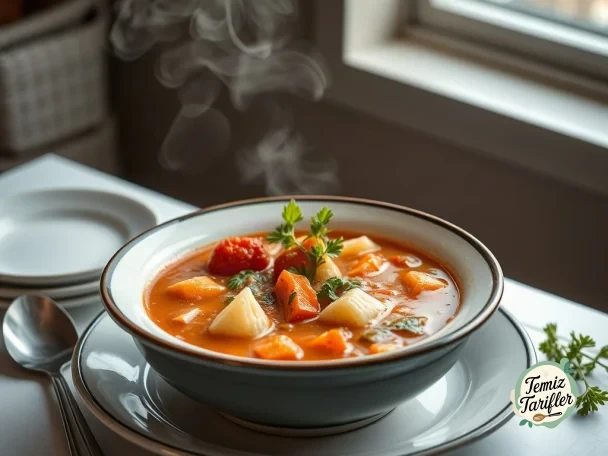 Tavuklu Minestrone Çorbası