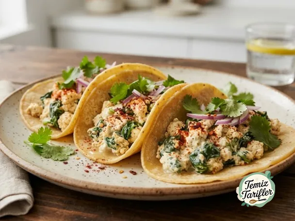 Tofu ve Ispanaklı Ricotta Peynirli Taco'lar - Pratik ve Lezzetli