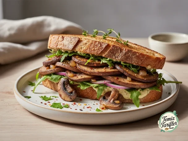 Delicia de Sándwich Vegano: Un Festín de Hongos Sabrosos