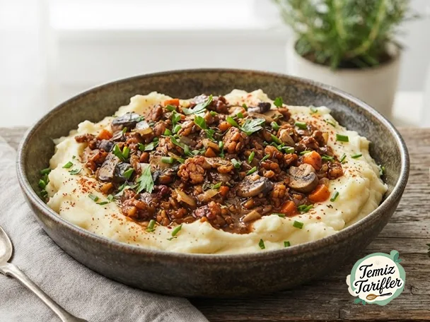 Vegan Tempeh Soslu Püre Kasesi - Evde Lezzet Şöleni!